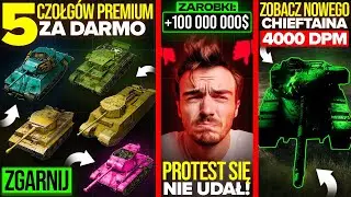 ODBIERZ 5 CZOŁG&Oacute;W PREMIUM za DARMO! PROTEST GRACZY SIĘ NIE UDAŁ?!