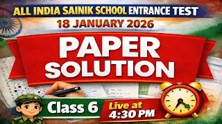 AISSEE 2026 Paper Solution | Class 6 | Sainik School Exam 18 January 2026 | Live Analysis | Geometry