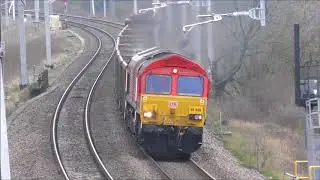 Freight trains at Keynsham & Ram hill 10th April 2018