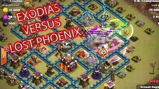Clash of clans clan wars Exodias vs Lost Phoenix - Score 3 star on Galadon base