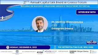 27th Annual Capital Link Invest in Greece Forum | Interview with Dr. Marinos Giannopoulos