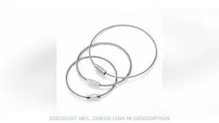 10/30cm EDC Keychain Tag Rope Stainless Steel color Wire Cable Loop Screw Lock Gadget Ring Key Keyri