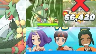 6* EX 5/5 Brendan & Mega Sceptile vs Max HP 2500pts Bertha On-Type | Pok&eacute;mon Masters EX