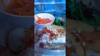 noddles spring rolls, sausage combination dipping sauce