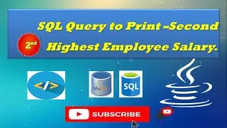 SQL Query to Find Second Highest Employee Salary. #frequentlyaskedquestion #sqlqueries #sql #mysql