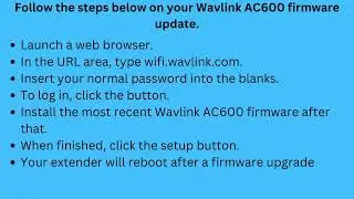 Wavlink AC600 Firmware Update