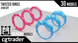 Twisted Pattern Six Rings Jewelry - 3D Print models on (CGTrader) - Chill out Lounge Music