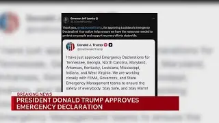 President Donald Trump approves emergency declaration for Louisiana amid winter storm