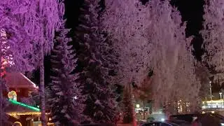 Northern lights from Santa village Rovaniemi Finland 