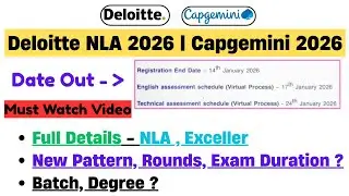🔥Deloitte NLA Biggest Hiring Update | Capgemini Hiring | Deloitte Mass Hiring | hire me plz