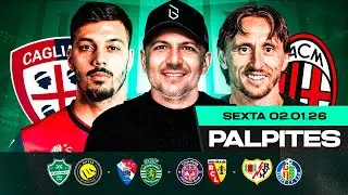 PALPITES DE FUTEBOL PARA 02 01 2026 (SEXTA-FEIRA) | Boleiros Tips