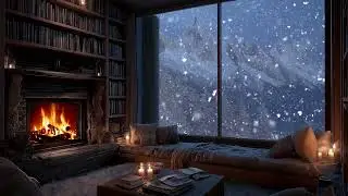 Midnight Snowroom &ndash; Silent Winter Space, Cold Air, Falling Snow & Deep Night Atmosphere for Calm