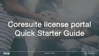 Introduction - New Coresuite license portal (EN)