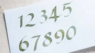 Italic Calligraphy Alphabet - Numbers