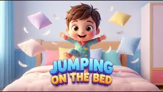 Jumping on the Bed 🛏️😄 | Funny Kids Poem 🎵 | jingly | 4k