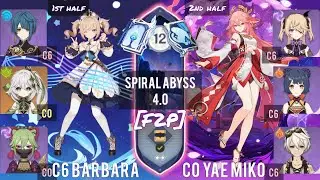 [F2P] Barbara Hyperbloom & Yae Miko Overloaded | Spiral Abyss 4.0 Floor 12 - 9 Stars |Genshin Impact