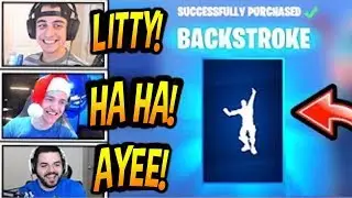 STREAMERS REACT TO NEW BACKSTROKE EMOTE DANCE Fortnite FUNNY BEST Item Shop Moments
