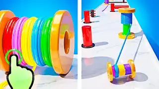 Spool Run - Big Spool Color Run - All Levels iOS Android GamePlay #9