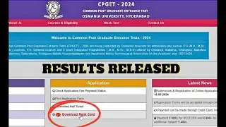 cpget 2024 results released | rank card released | how to download rank card | tscpget 2024 update |