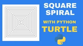Amazing Square Spiral Design in Python Turtle Graphics