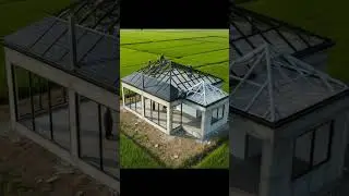 Building a Hipped Roof House: Roof Installation from Start to Finish #builder #metalframe #steelwork