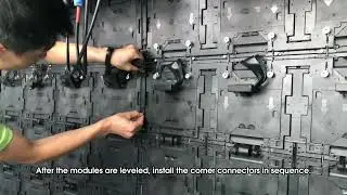 Folding LED Screen Hardware Assembly Guide Module Connection Demo