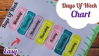 Days Of Week Chart/ Days of week TLM/ Days of week maths chart/Easy TLM/ Easy Chart/How to make TLM