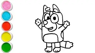 Beautiful Bluey Drawing, Painting and Coloring For Kids and Toddlers_ Step by Step Drawing