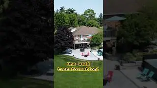 Backyard redesign in Hamilton, ON #frontyarddesign #landscaping #hardscapes #backyardretreat