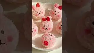 Cute Food (  Rabbit Pink🐼 Rice) #rice #ai #food #2025 #food #foodie#instagram