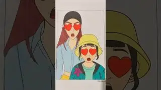 Loving Eyes😍 Mira and Zoey | KPop Demon Hunters #coloring #trending #kpopdemonhunters