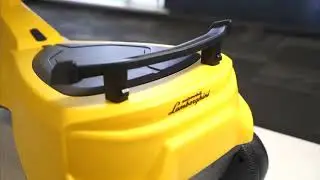 Lamborghini Swing Car Ride On with Lights and Sounds, 360 Rotation, Movable Rear Wing