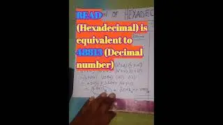 #2 Examples👆👆👆Simple Method on Conversion of  Hexadecimal number to Decimal number