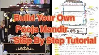Pooja Mandir in USA - Blueprint & step by step construction process with materials | Do It Yourself
