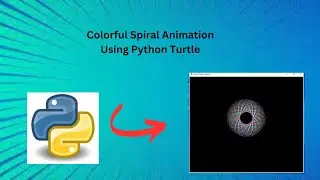 Colorful Spiral Pattern in Python Turtle 🌀 | Creative Turtle Graphics Design