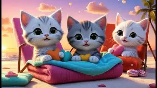 Six Silly Kittens Jumping in the Pool | Funny Cat Rhyme for Kids | Toddler Animal Song