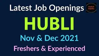 hubli jobs | hubli job vacancy | job vacancy in hubli | jobs in hubli | Karnataka | Nov & Dec 2021