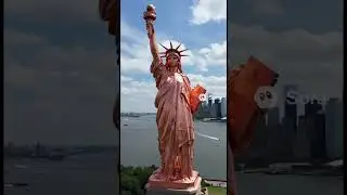 Cleaning up the Statue Of Liberty #statueofliberty #usa #ai #sora #sora2 #soraai
