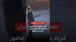 فریاد شهروند به مامور مسلح: اگر جرات داری تن به تن بجنگ