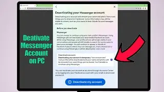 How to Deactivate Messenger 2023 on PC laptop desktop computer web browser  fb messenger facebook