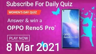 Amazon International Women's Day Quiz Answers Today | 8 March 2021