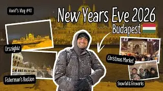 Фейерверки и снег в новогоднюю ночь 2026 года в Будапеште, Венгрия