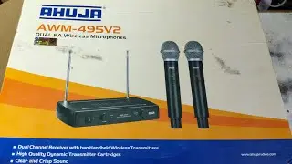 Ahuja awm  495v2 Dual mic wireless microphone 🎤🎤🎤 live sound solution sardarshahar  unboxing 