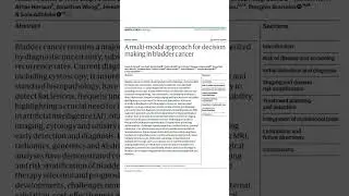 Multimodal Decision-Making in Bladder Cancer: AI, Imaging, and Biomarkers | Nature Reviews Urology