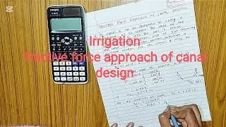 Tractive force approach of canal design-Irrigation||Design of canals||civil engineering