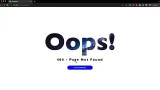 How To Create A Error 404 Page Using HTML & CSS