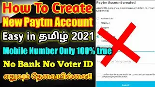 How to create new paytm account without min kyc in tamil 2021 || Mobile Number Only No Voter ID #TGK