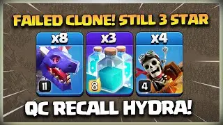 Th16 Recall Hydra with Clone Spell | Th16 QC Recall Hydra - Best Th16 Attack Strategy Clash of Clans