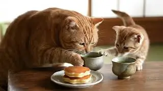 🐾 Cat Family at Japanese Construction Site | ネコの家族と建設現場の一日
