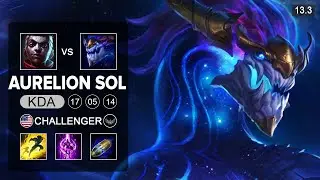 Aurelion Sol vs Ekko Mid - NA Challenger - Patch 13.3 Season 13